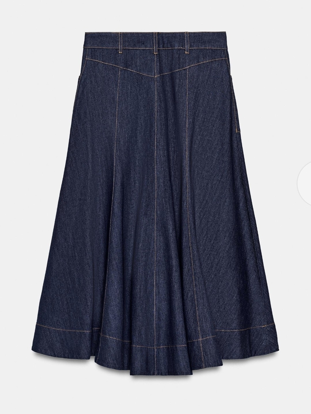 Zara Denim A-Line Midi Skirt(L) - Picture 5 of 7